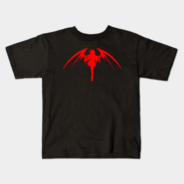 Demon Girl - Red V Kids T-Shirt by Scailaret